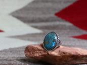 Vtg Navajo Split Shank Ring w/Gem Quality Turquoise c.1950～