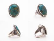 Vtg Navajo Split Shank Ring w/Gem Quality Turquoise c.1950～