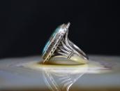 Vtg Navajo Split Shank Ring w/Gem Quality Turquoise c.1950～