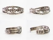 【Arrow Novelty】Atq Thunderbird/Horse Coin Silver Cuff c.1930