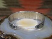 Atq 卍 Arrow  Applique & Stamped CoinSilver Cuff w/TQ  c.1930