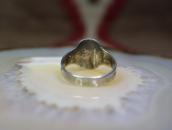 Atq Navajo Crossed Arrows Stamped 卍 Applique Slv Ring c.1930