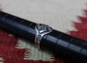 Atq Navajo Crossed Arrows Stamped 卍 Applique Slv Ring c.1930