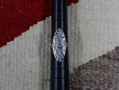 Atq 卍 Stamped T-bird Face Ingot Coin Slv Small Ring  c.1925～