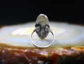 Atq 卍 Stamped T-bird Face Ingot Coin Slv Small Ring  c.1925～