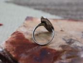 Atq 卍 Stamped T-bird Face Ingot Coin Slv Small Ring  c.1925～