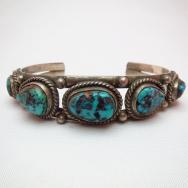 Vintage Cuff with Blue Diamond Turquoise  c.1950