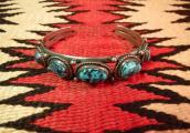 Vintage Cuff with Blue Diamond Turquoise  c.1950
