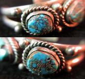 Vintage Cuff with Blue Diamond Turquoise  c.1950