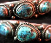 Vintage Cuff with Blue Diamond Turquoise  c.1950