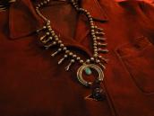 Antique Squash Blossom Necklace with Naja  c.1930