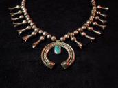 Antique Squash Blossom Necklace with Naja  c.1930