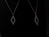 Vintage Zuni Needle Point Diamond Shape Fob Necklace c.1960～