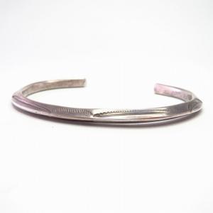 Antique Stamped IngotSilver Narrow TriangleWire Cuff c.1920～
