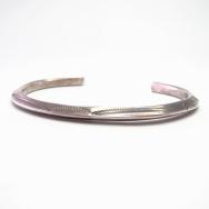 Antique Stamped IngotSilver Narrow TriangleWire Cuff c.1920～