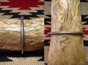 Antique Stamped IngotSilver Narrow TriangleWire Cuff c.1920～