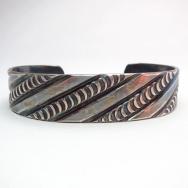 Vintage Bias Stamped Ingot Silver Cuff  c.1940～