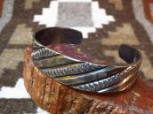 Vintage Bias Stamped Ingot Silver Cuff  c.1940～