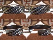 Vintage Bias Stamped Ingot Silver Cuff  c.1940～