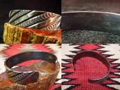 Vintage Bias Stamped Ingot Silver Cuff  c.1940～