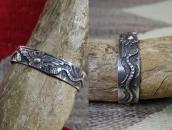 Atq T-bird & Snake Applique 卍 Stamped CoinSilver Cuff c.1925