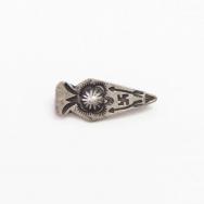Antique 卍 Stamped Arrowhead Shape Small Silver Pin  c.1925～