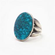Vtg Navajo Casted Shank Ring w/Top Grade Turquoise c.1950～