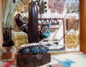 Carved Ironwood Cactus objet  Small