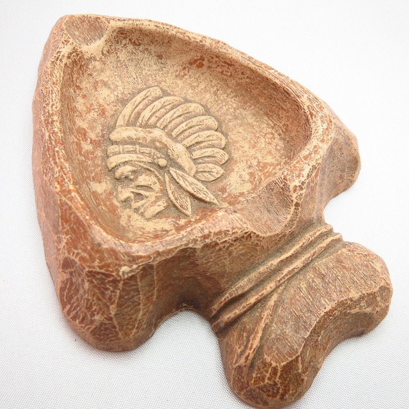 Antique Arrow Head Chief Ashtray