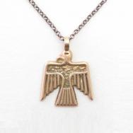 【Alvin Thompson】14K Gold Casted T-bird Top Necklace c.1980～