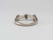 Vtg Zuni Needle Point Turquoise Narrow Silver Ring  c.1950～