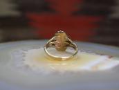 Old Navajo 14K Gold Ring w/Gem Lone Mt. Turquoise  c.1970～