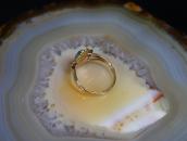 Old Navajo 14K Gold Ring w/Gem Lone Mt. Turquoise  c.1970～