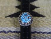 Vtg Navajo High Grade No.8 Turquoise Ring in Silver  c.1960