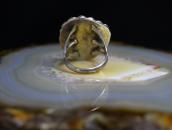 Vtg Navajo High Grade No.8 Turquoise Ring in Silver  c.1960