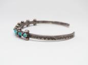 Vtg Zuni Needle Point Turquoise Narrow Cuff Bracelet c.1950～