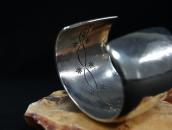 【Cippy CrazyHorse】InnerStamped Ingot Silver Wide Cuff c.1980