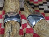 【Cippy CrazyHorse】InnerStamped Ingot Silver Wide Cuff c.1980