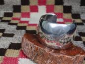 【Cippy CrazyHorse】InnerStamped Ingot Silver Wide Cuff c.1980