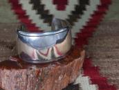 【Cippy CrazyHorse】InnerStamped Ingot Silver Wide Cuff c.1990