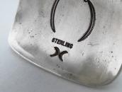 【Cippy CrazyHorse】InnerStamped Ingot Silver Wide Cuff c.1990