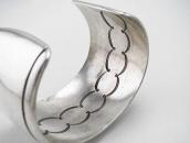 【Cippy CrazyHorse】InnerStamped Ingot Silver Wide Cuff c.1990