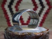 【Cippy CrazyHorse】InnerStamped Ingot Silver Wide Cuff c.1990