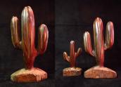 Carved Ironwood Cactus objet  Medium