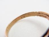 Old Navajo 14K Gold Ring w/Gem Lone Mt. Turquoise  c.1970～