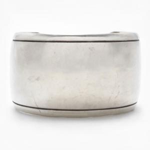 【Cippy CrazyHorse】InnerStamped Ingot Silver Wide Cuff c.1990