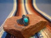 Antique 卍 Stamped Thunderbird Shape Silver Ring w/TQ c.1930