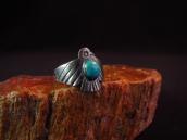 Antique 卍 Stamped Thunderbird Shape Silver Ring w/TQ c.1930
