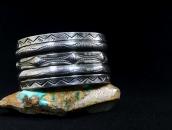 【Fred Peshlakai】Stamped & Double Reposed Wide Cuff c.1950～