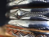 【Fred Peshlakai】Stamped & Double Reposed Wide Cuff c.1950～